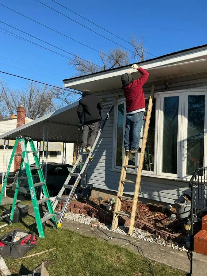 Restoration crew performing exterior repair in Plaquemine